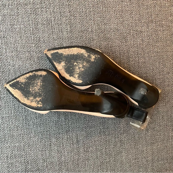 Tibi Black and Peach Stiletto with PVC Ankle Strap - 39.5 - Picture 2 of 5